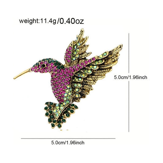 Broche Prendedor De Colibri Colorido Para Adorno Vestuario Múltiples Colores