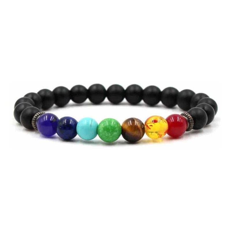 Pulsera Piedras Naturales 7 Chakras Quita Mala Vibra Moda 22 Cm 0 Mm