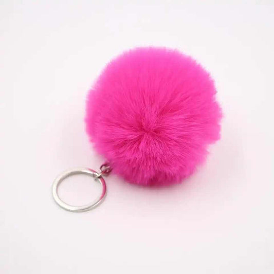 Llavero Estiloso De Pompón, Llavero Para Mujer Rosa Chicle