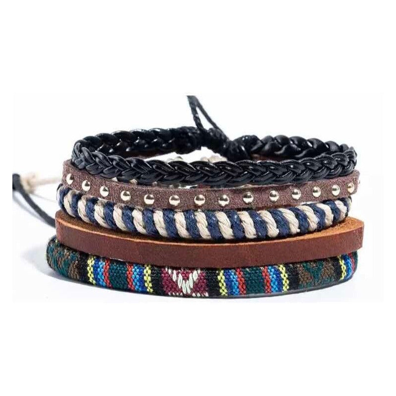 Pulsera Unisex Varias En Una - Brazalete Con Estilo Hippie 0 Mm