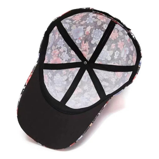 Gorro Femenino, Modelo Primavera Floreada, Jockey Femenino Floreado Talla Estándar