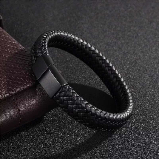 Pulsera Minimalista Cuero - Brazalete Simple Y Elegante 0 Mm