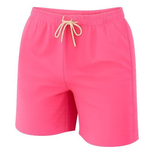 Traje De Baño Rosa Neon Short De Baño Impacto Verano