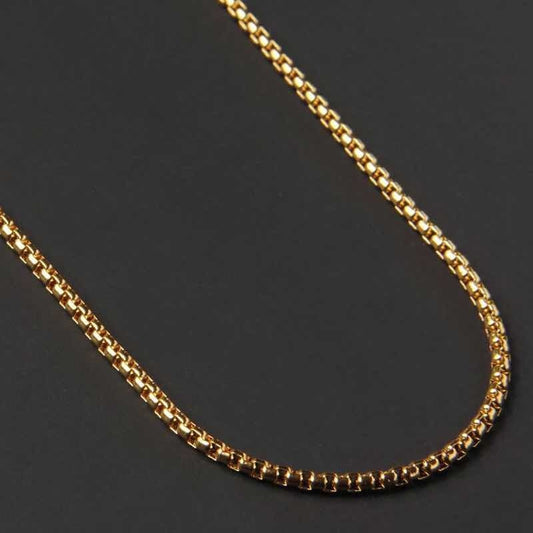 Collar Cadena De Moda Elegante De Acero Titanio Elegante Dorado