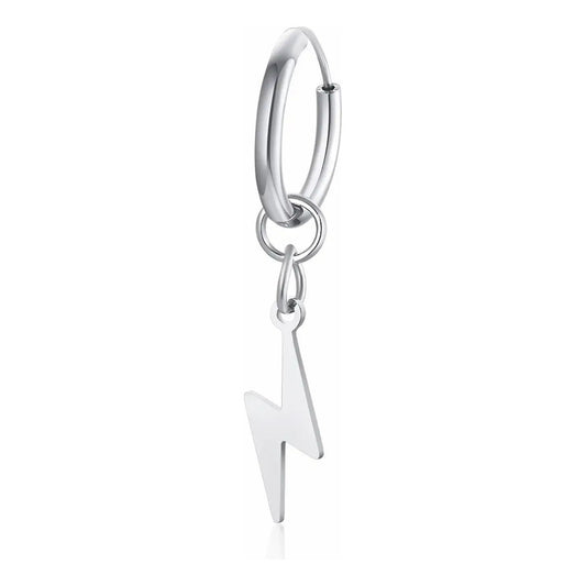 Aro De Rallo, Aro Pequeño Minimalista, Aro Colgante Estiloso Plateado
