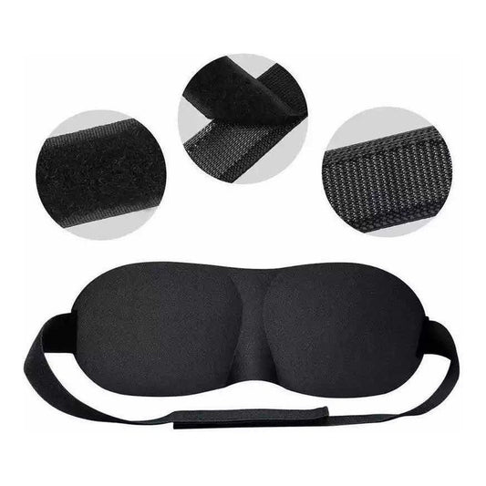 Pack 2 Antifaces Para Dormir Con Oscuridad Negro Antifaz