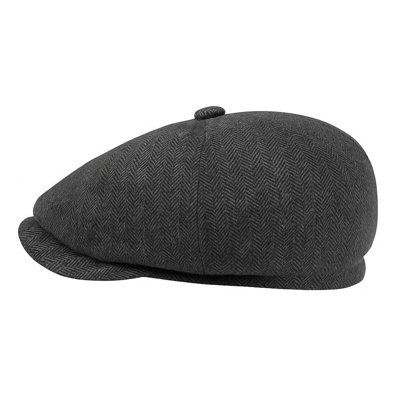 Boina Hombre Estilo Peaky Blinders Vintage Urbana Elegante Negro Estandar Lisa