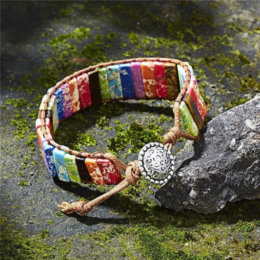 Pulsera Brazalete Piedras Naturales Chakras Moda Natural 18 Cm 0 Mm