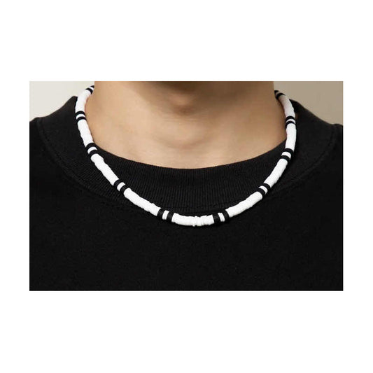 Collar De Arcilla Polimerica, Gargantilla Blanca Unisex Blanco
