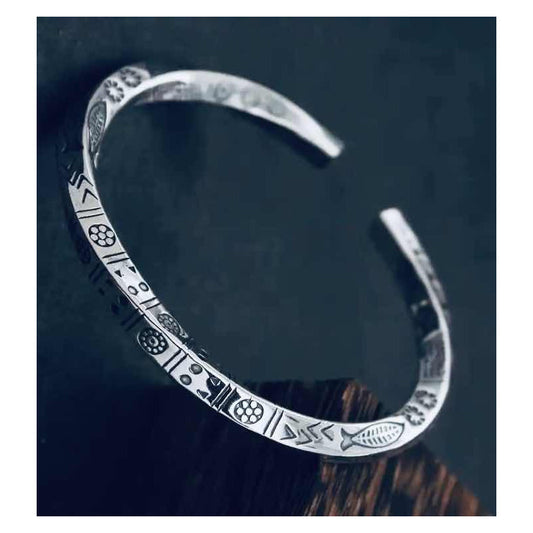 Pulsera De Acero Doblado, Manga De Pez Brazalete Acero 20 Cm 2.54 Cm
