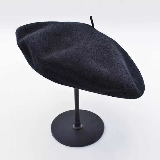 Boina Estilo Frances, Sombrero Simple Y Elegante Negro Estandar