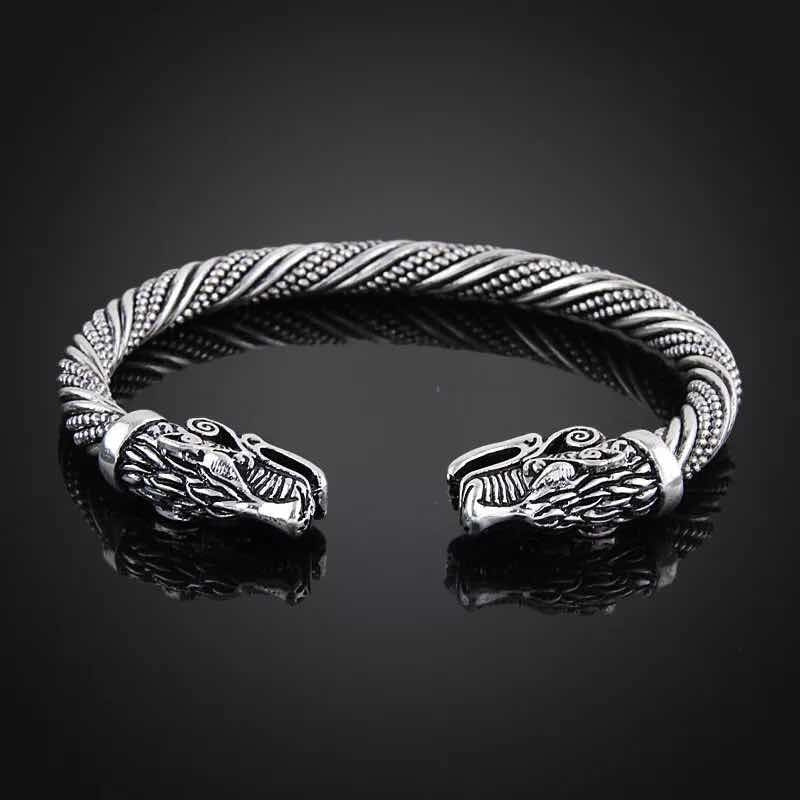 Pulsera Ragnar Lodbrok Vikingos Brazalete - Vikings Plateado 19 Cm 0 Mm