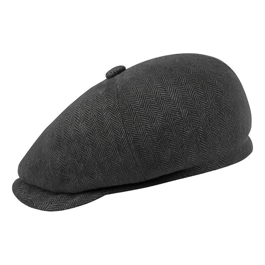 Boina Hombre Estilo Peaky Blinders Vintage Urbana Elegante Negro Estandar Lisa