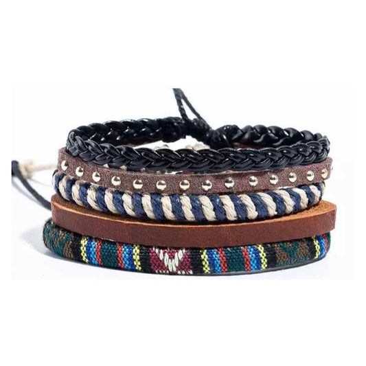 Pulsera Unisex Varias En Una - Brazalete Con Estilo Hippie 0 Mm