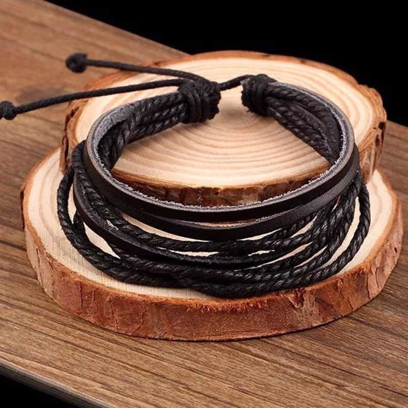 Pulseras Cuero Elegante Moda Brazalete Hombre Y Mujer - Top 20 Cm 0 Mm