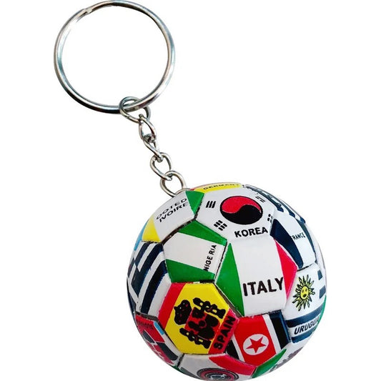 Llavero De Fútbol, Banderas Del Mundo,  Llavero Entretenido Blanco