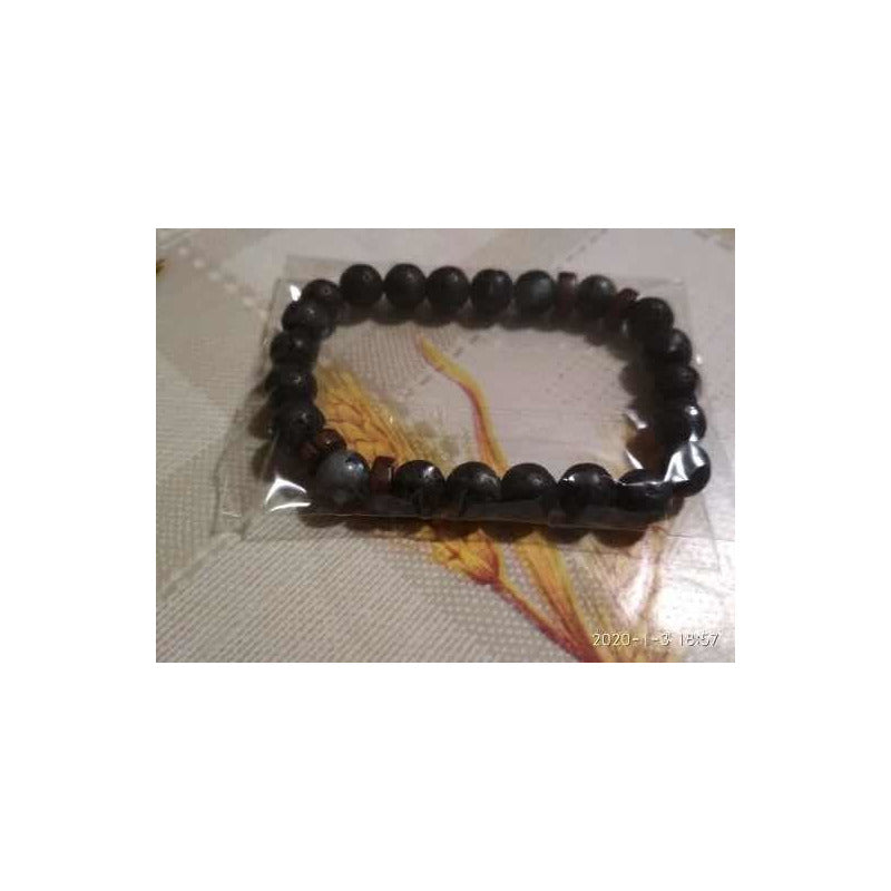 Pulsera De Piedras - Tibetana - Moda Hombre Y Mujer Natural 22 Cm 0 Mm