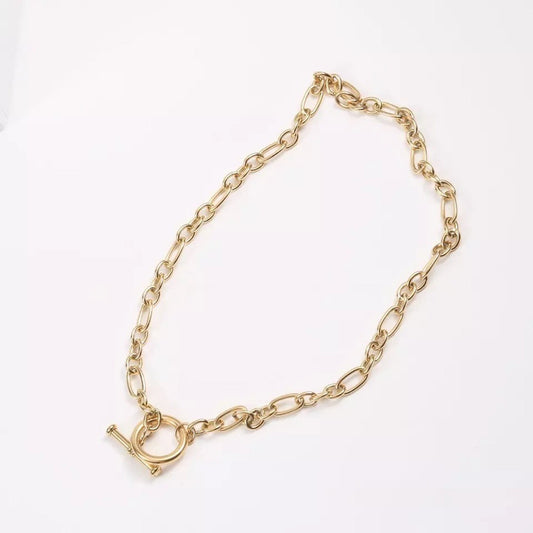 Collar Para Mujer Collar Elegante Eslabones Chapados Elegant Dorado