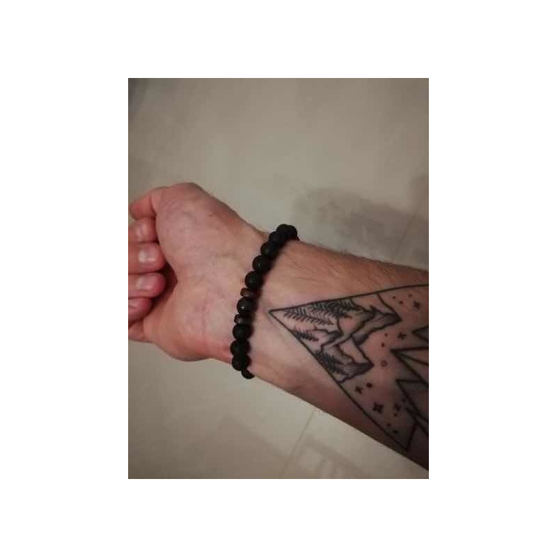 Pulsera De Piedras - Tibetana - Moda Hombre Y Mujer Natural 22 Cm 0 Mm