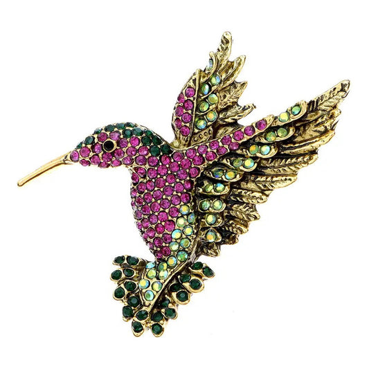 Broche Prendedor De Colibri Colorido Para Adorno Vestuario Múltiples Colores