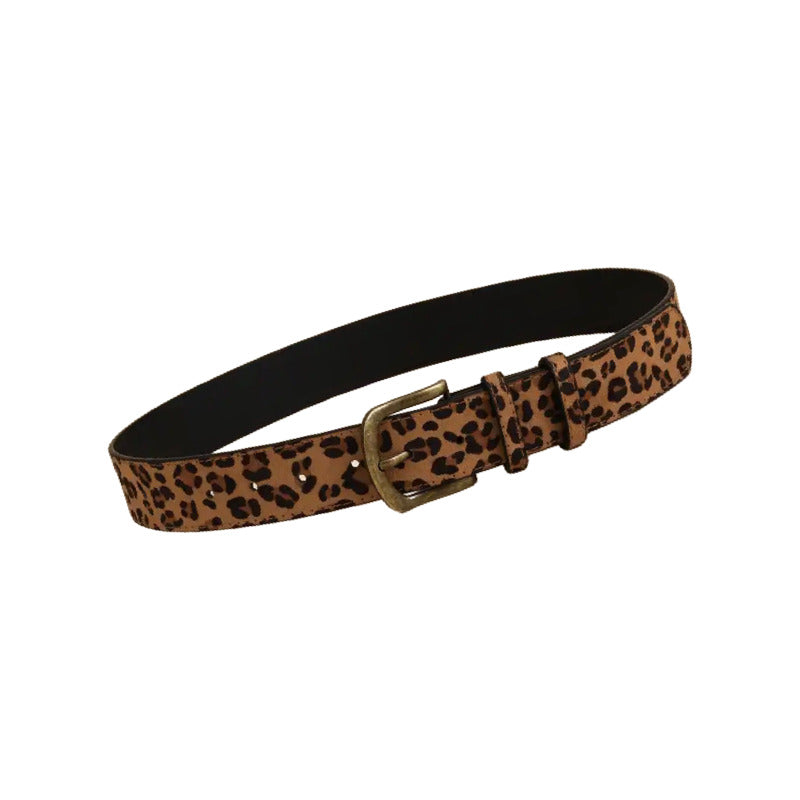 Cinturón Con Estampado De Leopardo Estilo Para Mujer Y Onda Leopardo Animal Print 110
