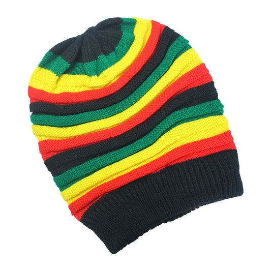 Gorro Reggae De Lana, Gorro Lana Con Estilo Reggae Reggae Tamaño Único