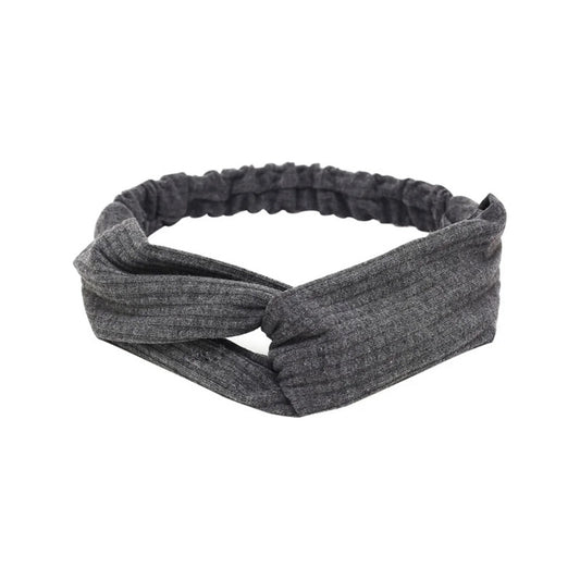 Tocado Anudado Diadema Femenino, Cintillo Gris Estiloso Gris