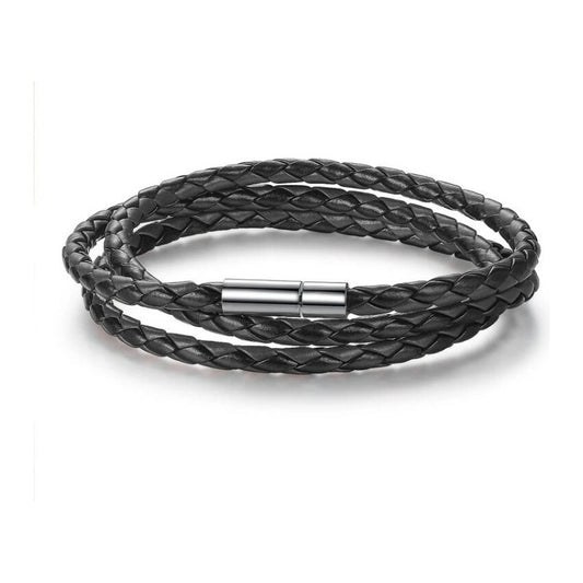 Pulsera Larga De Cuero Elegante De Moda Hombre Y Mujer
