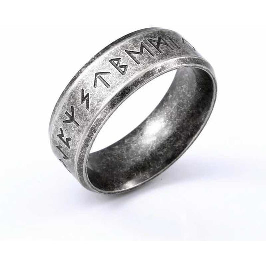 Anillo De Odin Nórdico, Anillo Amuleto Acero Inoxidable Plateado 10