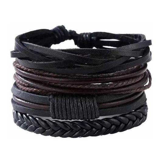 Pulsera Hombre Y Mujer De Cuero - Moda Elegante Vikingo 0 Mm
