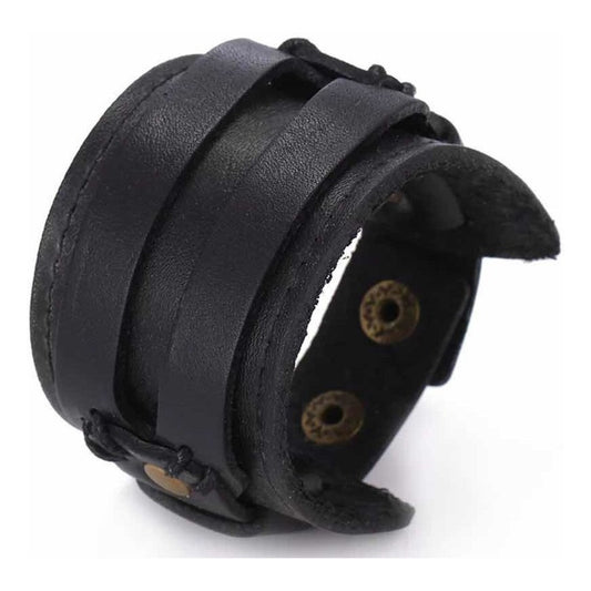 Brazalete Vikingo Eco Cuero, Pulsera Viking 21 Cm 0 Mm