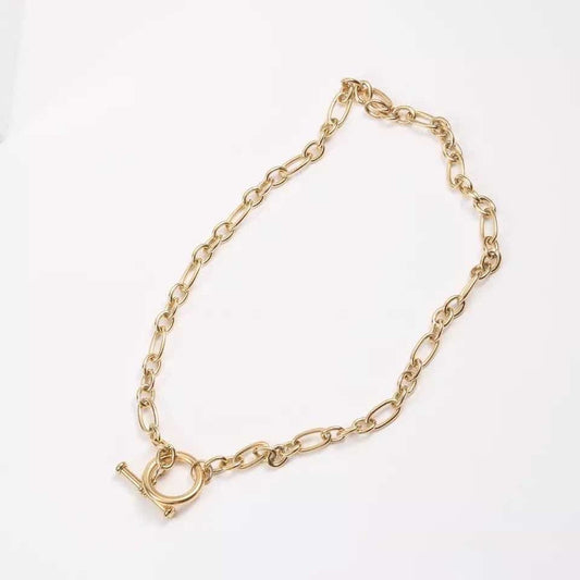 Collar Para Mujer Collar Elegante Eslabones Chapados Elegant Dorado