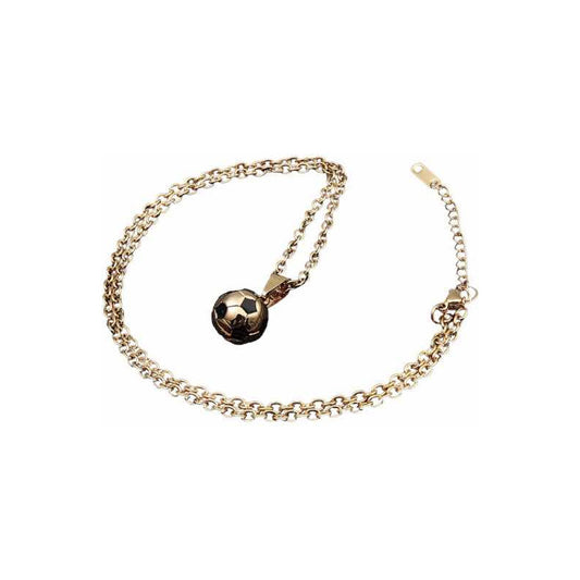 Collar Cadena De Pelota De Futbol, Para Niños Y Adultos Dorado