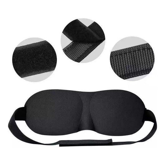 Antifaz Para Dormir 3d Protector Ojos Máscara Pack 3 Unidade Negro