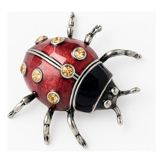 Broche Chinita, Prendedor Chinita Rojo, Accesorio Vintage Rojo