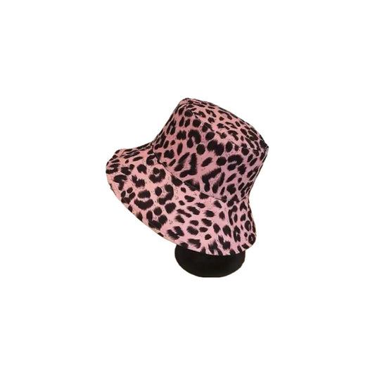 Sombrero Bucket Animal Print Rosa, Bucket Estiloso Mujer Bucket Animal Print Estándar