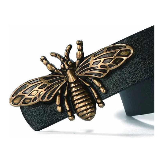 Hebilla Cinturón De Estilo Abeja Metálica, Hebilla Abeja Dorado Oscuro Abeja Único