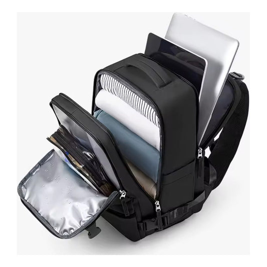 Mochila De Viaje, Mochila Cabina Avion, Mochila Minimalista Negro Liso