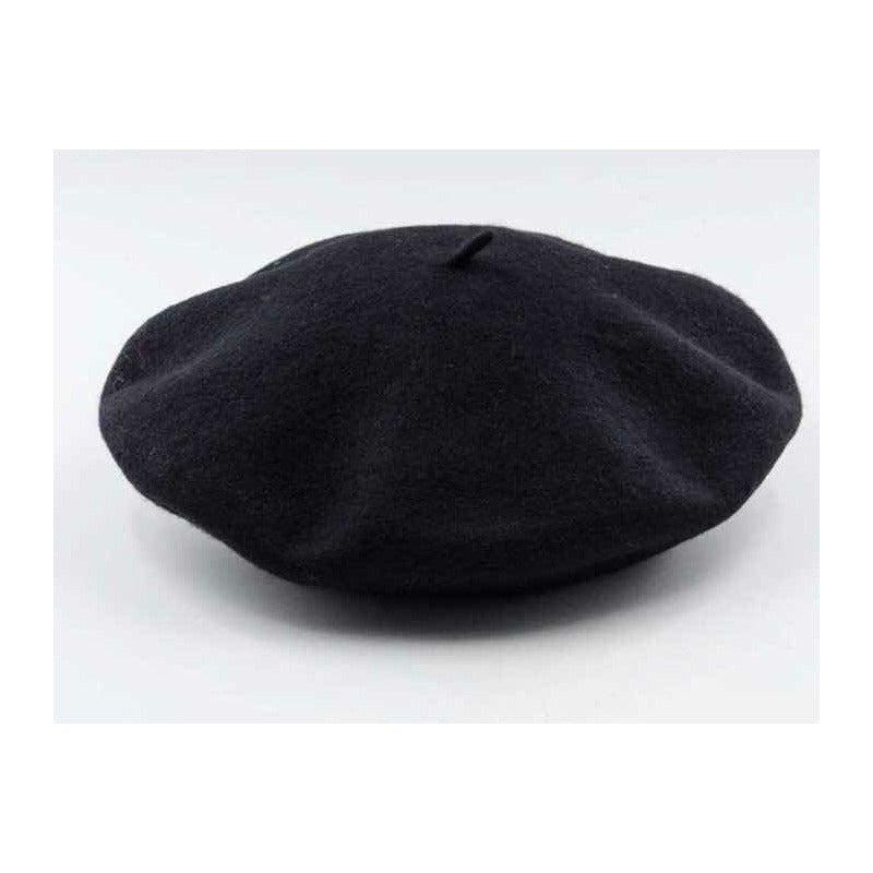 Boina Estilo Frances, Sombrero Simple Y Elegante Negro Estandar