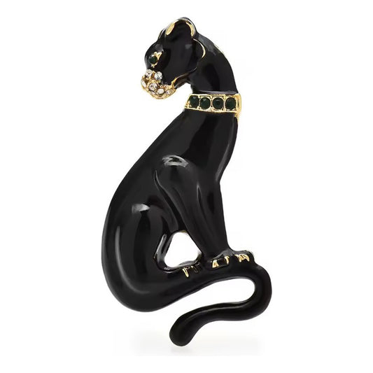 Broche Prendedor Pantera Negra, Elegante Para Tu Ropa Negro