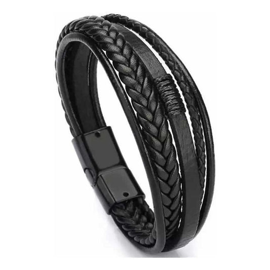 Pulsera Brazalete Cuero Unisex Con Cierre Magnético 0 Mm