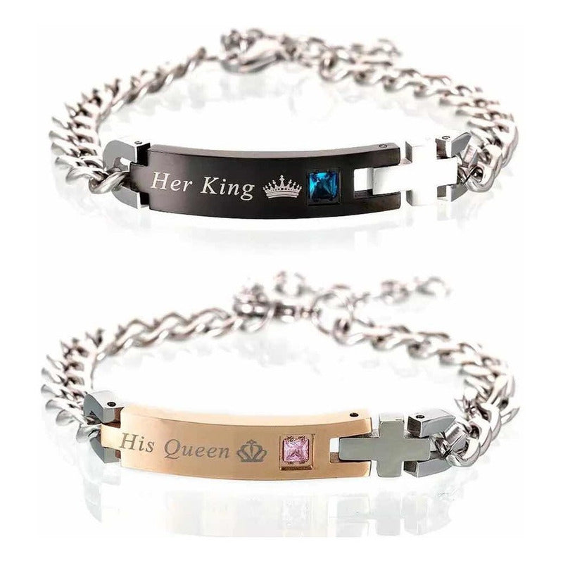 Pulseras Para Novios Brazalete Enamorados (par De Pulseras) 0 Mm