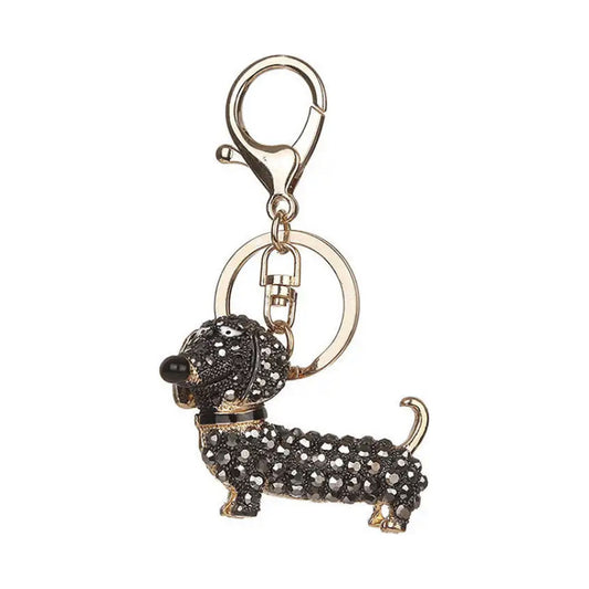 Llavero Perro Salchicha Elegante, Modelo Olivita Elegante Negro