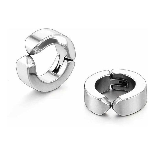 Aros Piercing Falsos No Necesitas Perforación / Moda Estilo Plateado