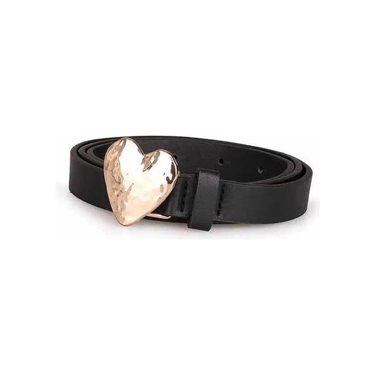Hebilla Cinturón Con Forma De Corazón, Hebilla De Moda Lujo Nude Liso Único