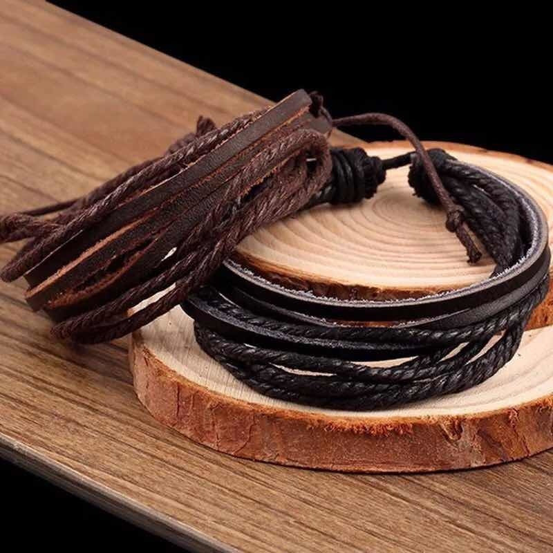 Pulseras Cuero Elegante Moda Brazalete Hombre Y Mujer - Top 20 Cm 0 Mm