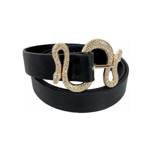 Hebilla Cinturón Serpiente Lujosa Diseño Lujoso Elegante Dorado Liso Único