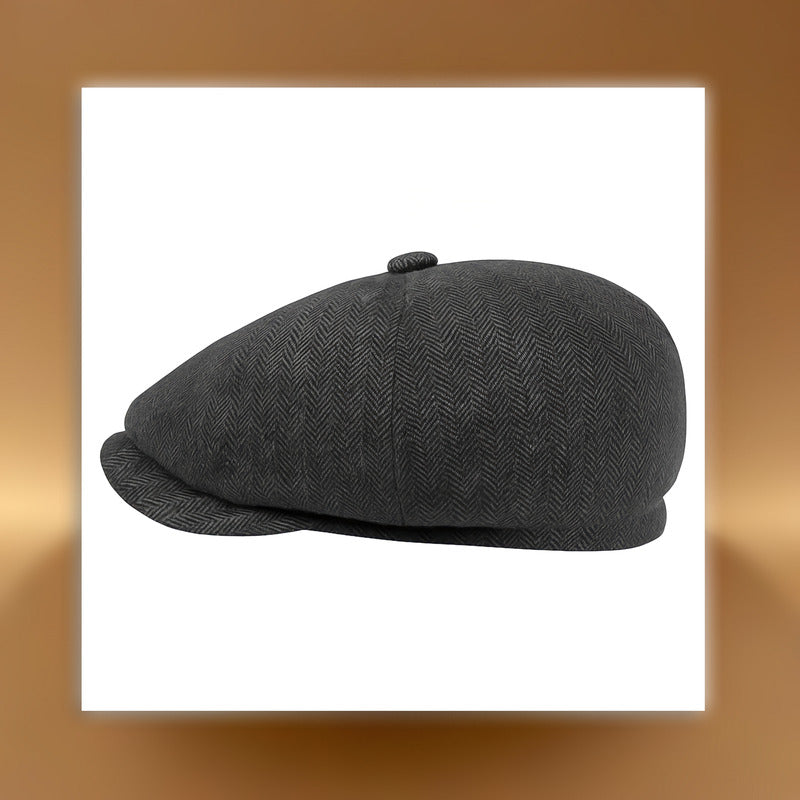 Boina Hombre Estilo Peaky Blinders Vintage Urbana Elegante Negro Estandar Lisa