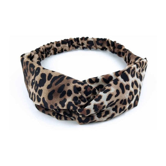 Cintillo Turbante Animal Print Leopardo Marrón