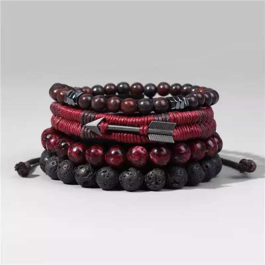 Pulsera De Flecha, Roja Inspiradora, Pulsera Piedra Flecha 50.8 Cm 2.54 Cm